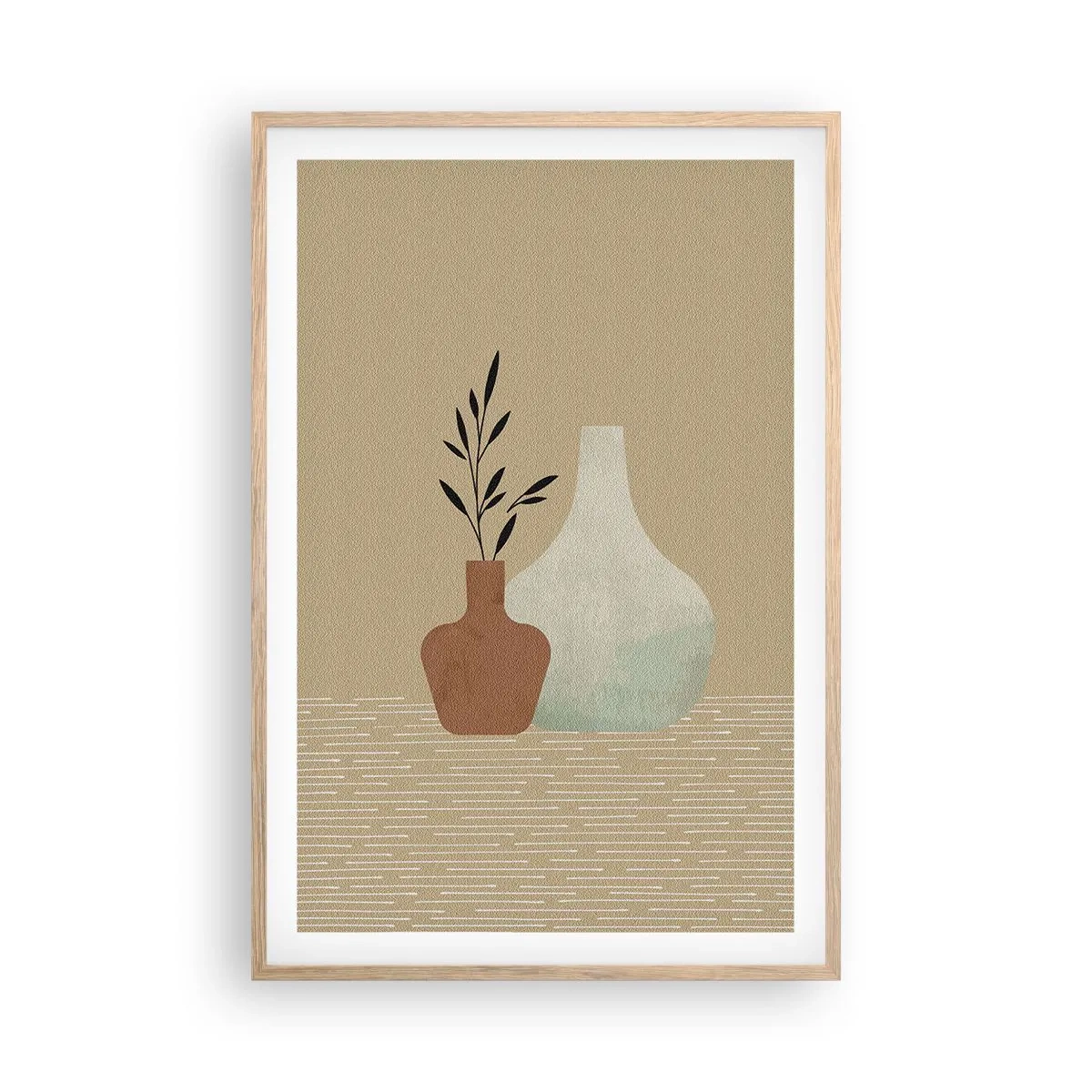 Plakat w ramie jasny dąb - Wazon i jego idea - 61x91 cm