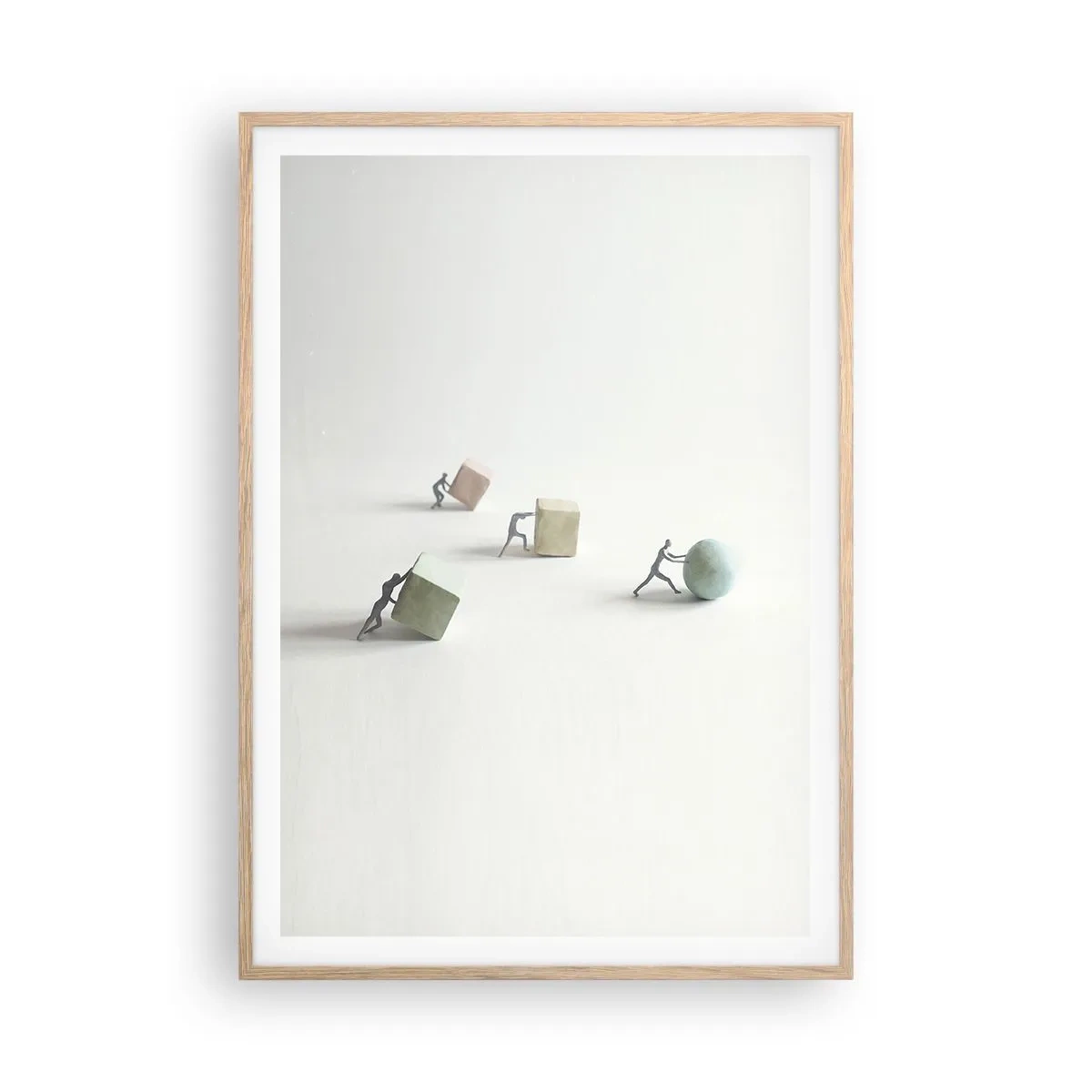 Plakat w ramie jasny dąb - Samo życie - 70x100 cm