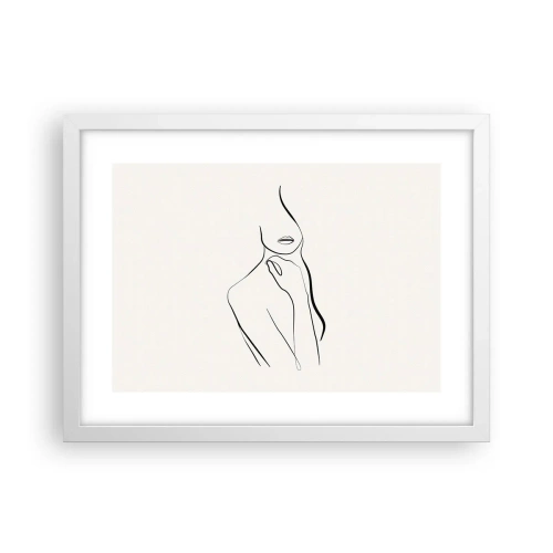 Plakat w białej ramie - Fala melancholii - 40x30 cm