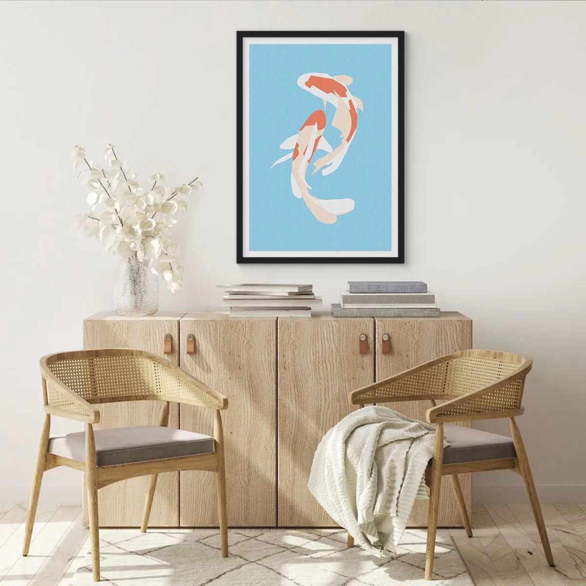 Plakat w czarnej ramie - Pływanie synchroniczne spontaniczne - 40x50 cm