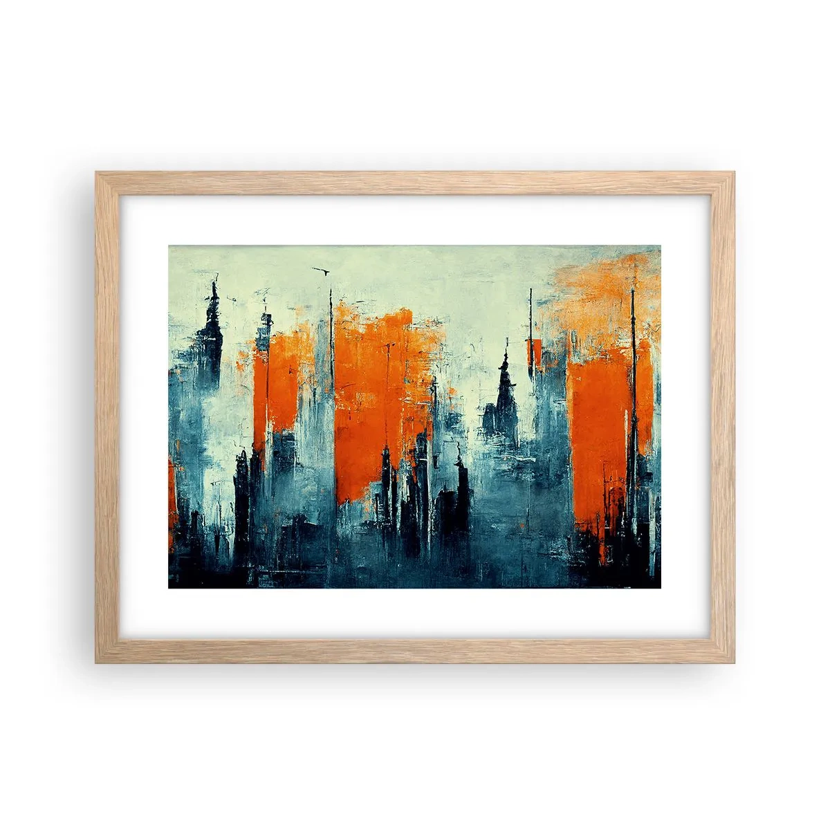 Plakat w ramie jasny dąb - Pejzaż nowoczesny - 40x30 cm