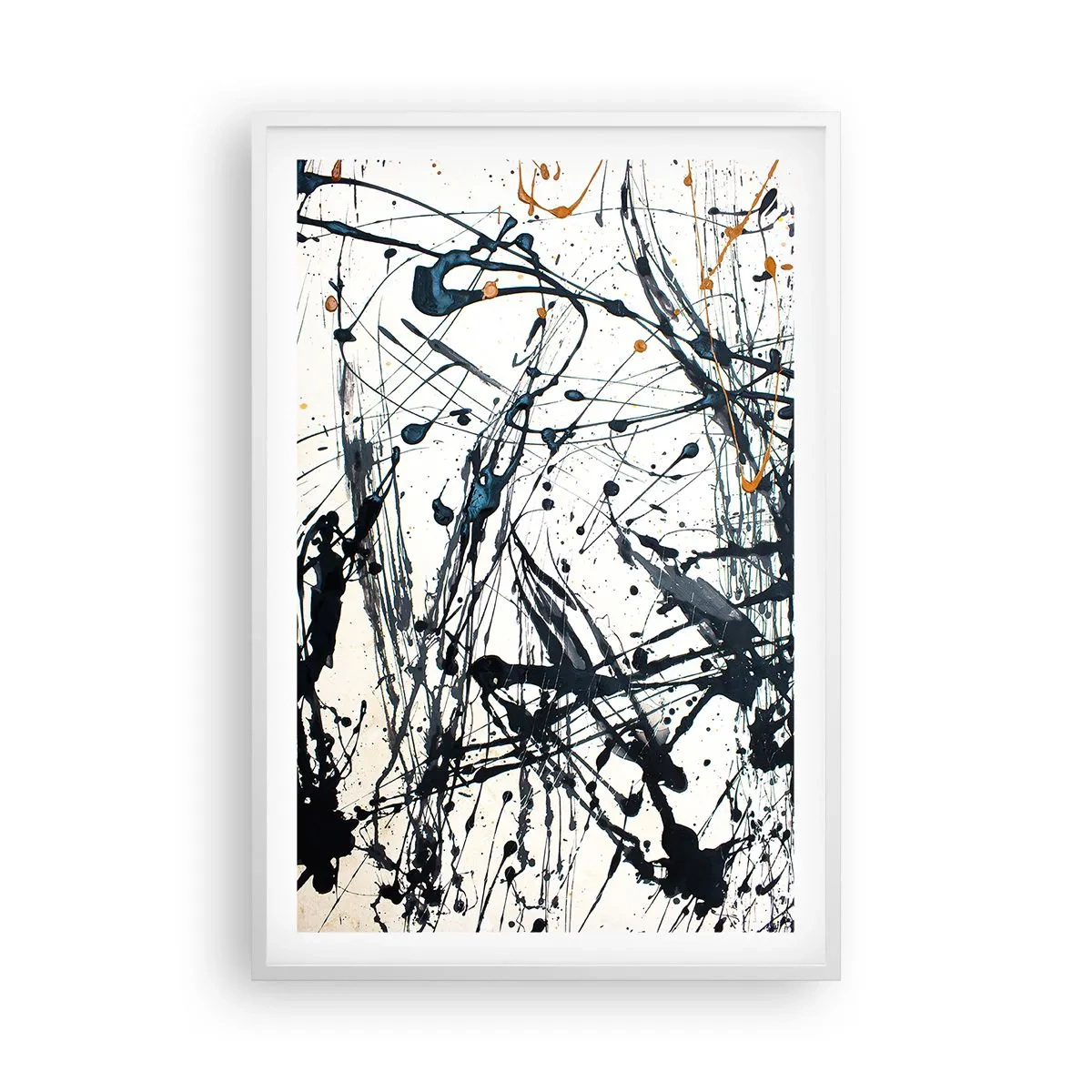 Plakat w białej ramie - Abstrakcja ekspresjonistyczna - 61x91 cm