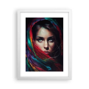 Plakat w białej ramie - Zielonooka tajemnica - 30x40 cm