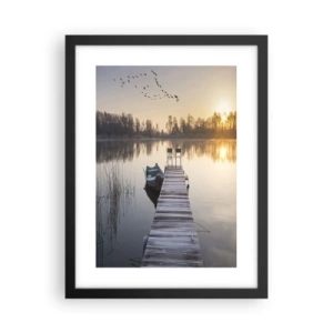 Plakat w czarnej ramie - Wrócę za jakiś czas - 30x40 cm