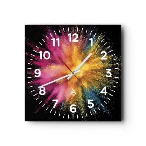 Zegar ścienny - Narodziny barw  - 40x40 cm