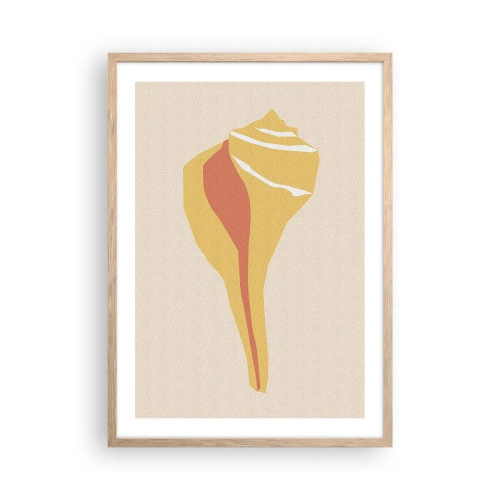 Plakat w ramie jasny dąb - Abstrakcja organiczna – wzrost - 50x70 cm