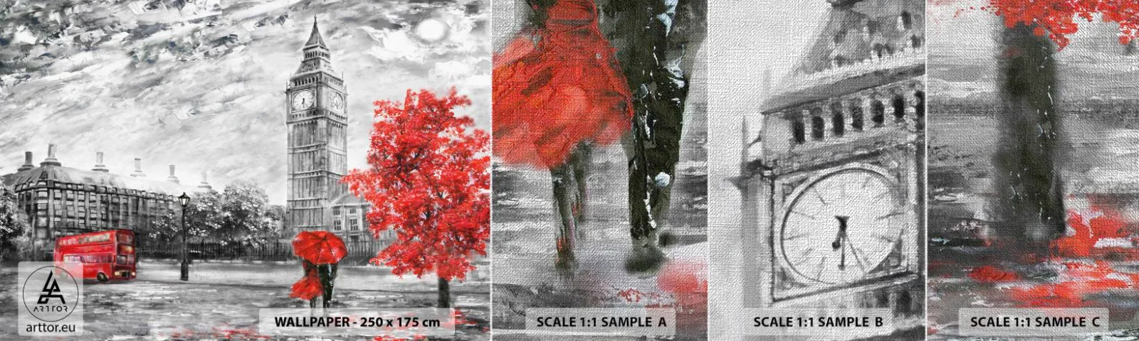 Fototapeta Próbka Premium Canvas - Ekscytujący dzień - Miasto, Londyn, Architektura - 100x30 cm