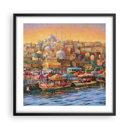 Plakat w czarnej ramie - Stambulska opowieść - 50x50 cm