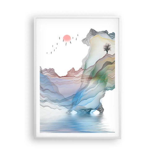 Plakat w białej ramie - Ku kryształowym górom - 70x100 cm