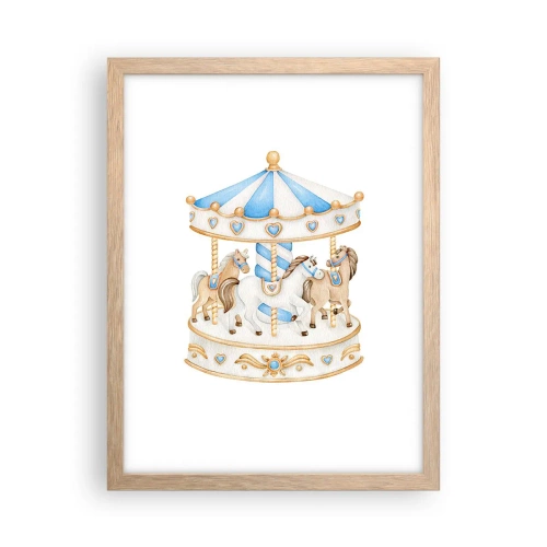 Plakat w ramie jasny dąb - Słodkie dzieciństwo - 30x40 cm