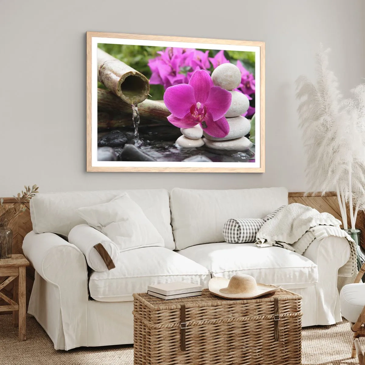 Plakat w ramie jasny dąb - Już odpoczywasz - 50x40 cm