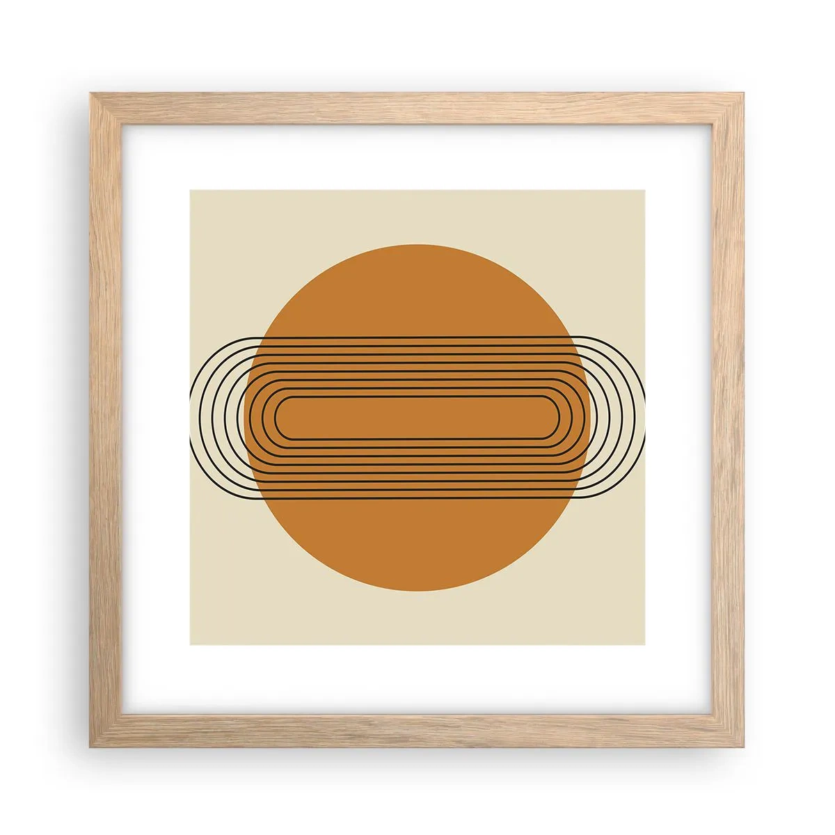 Plakat w ramie jasny dąb - Plan doskonały - 30x30 cm