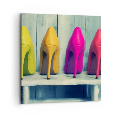 Obraz na płótnie - Spacerem po tęczy - 60x60 cm