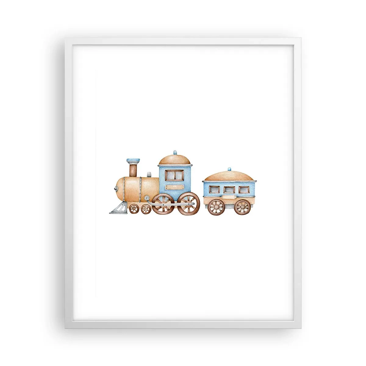 Plakat w białej ramie - Stoi na stacji... - 40x50 cm