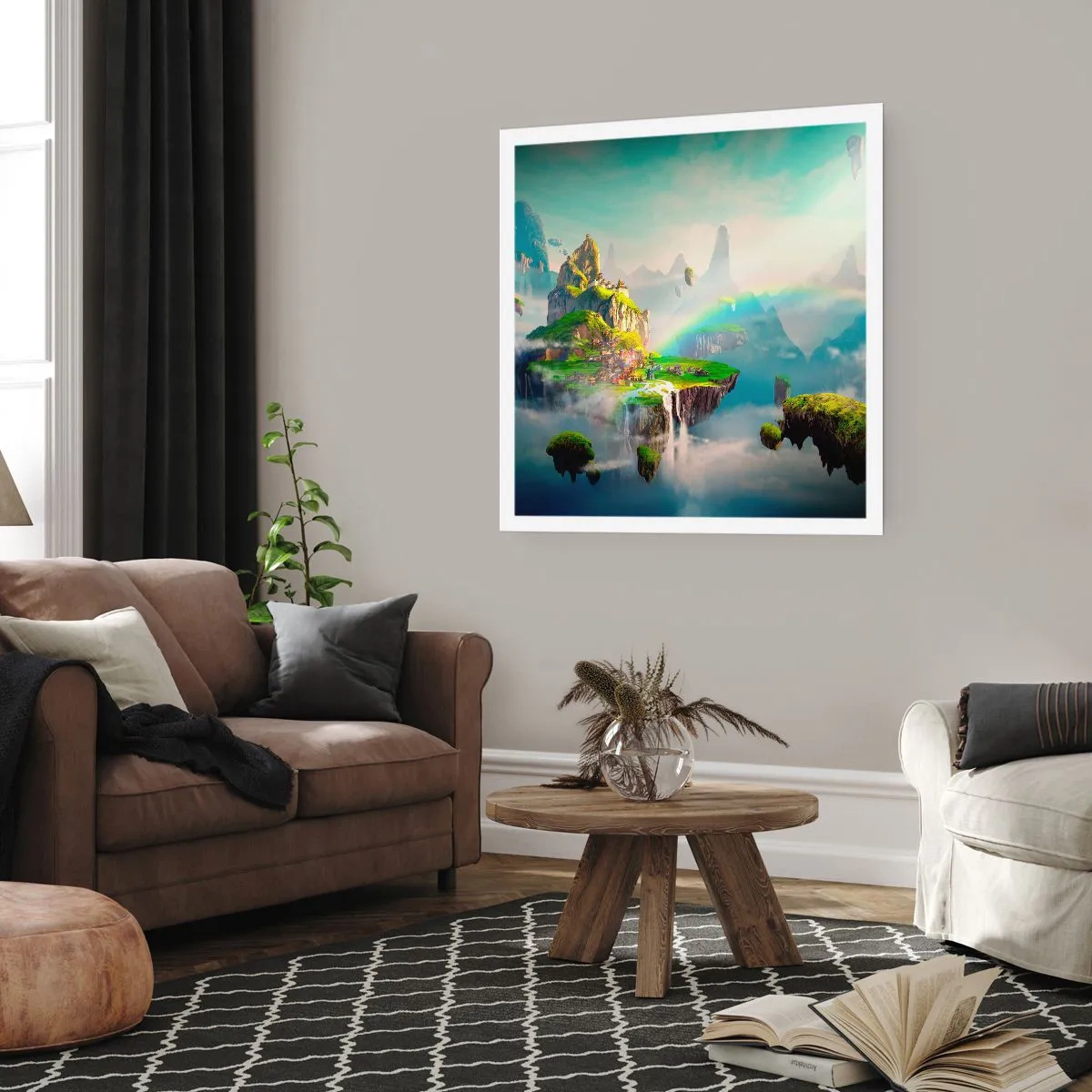 Plakat - Śródniebie - wyspy szczęśliwe - 40x40 cm