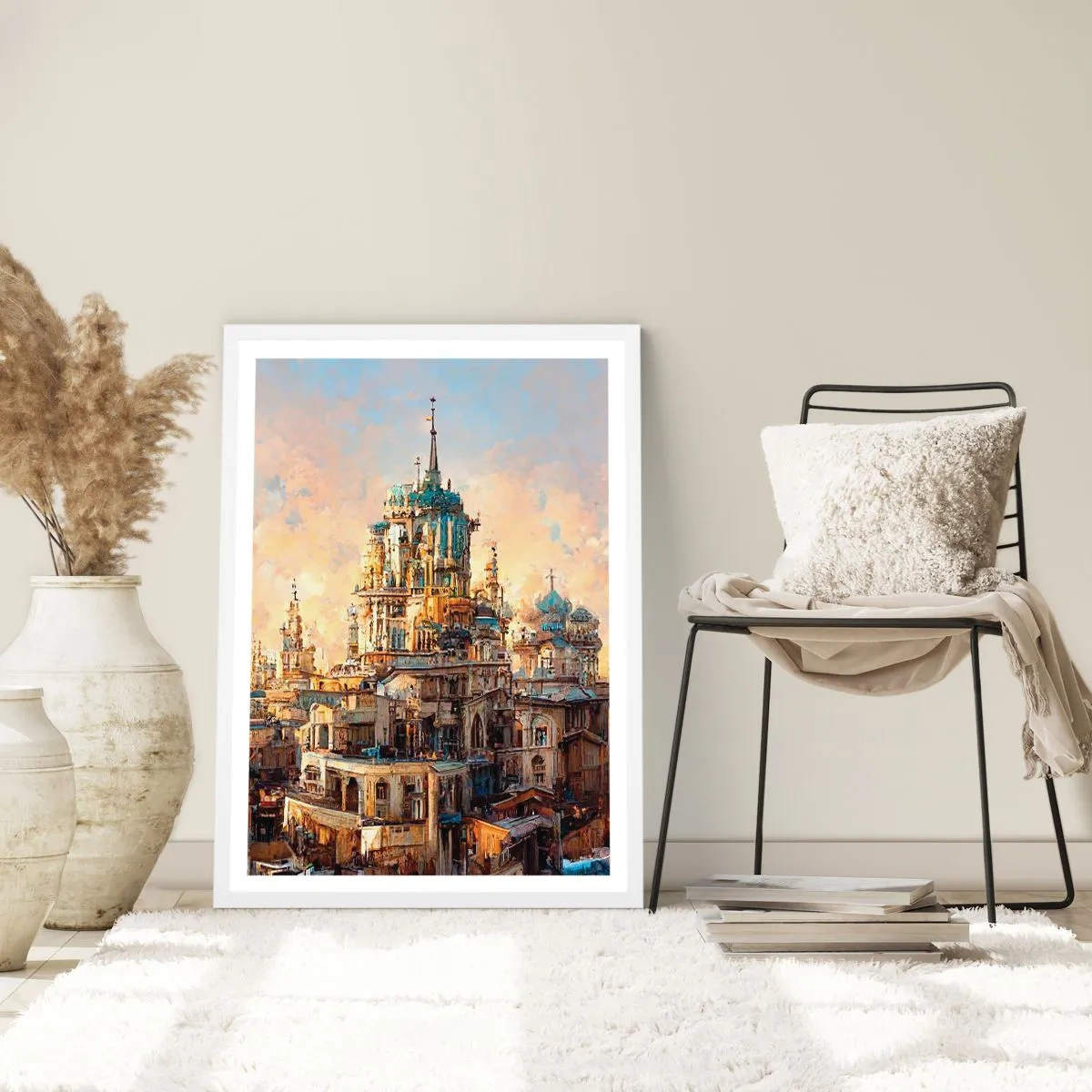 Plakat w białej ramie - Miasto miast - 61x91 cm