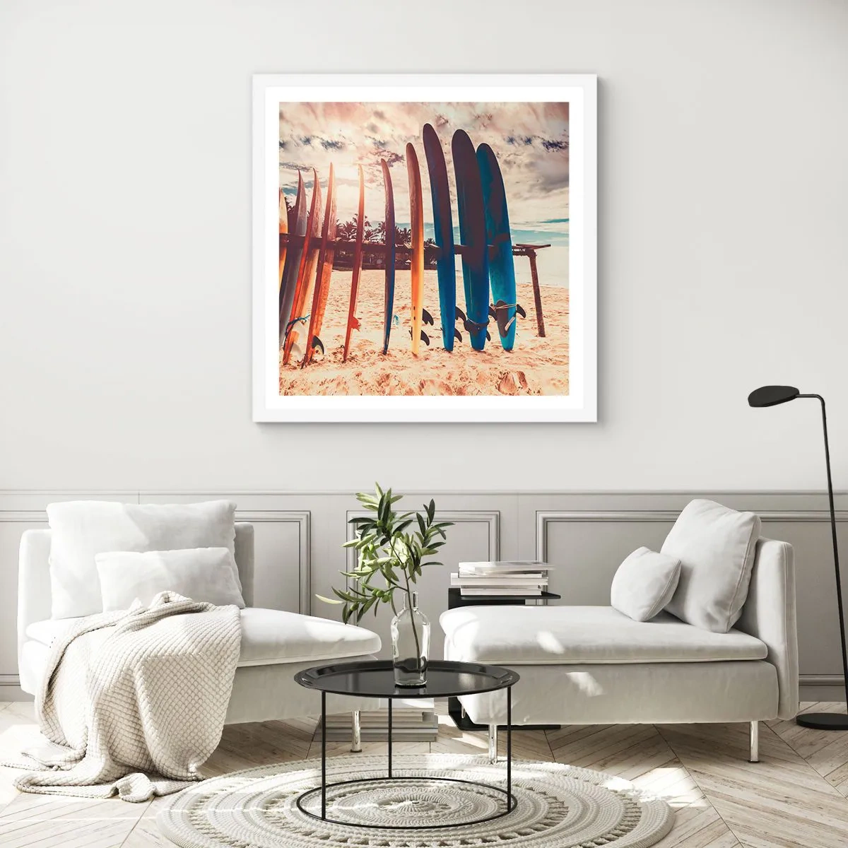 Plakat w białej ramie - Dobranoc, do jutra - 60x60 cm