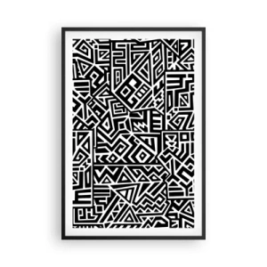 Plakat w czarnej ramie - Kompozycja prekolumbijska - 61x91 cm