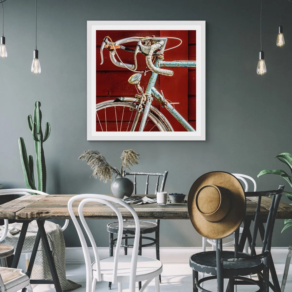 Plakat w białej ramie - Stworzony do zwycięstw - 30x30 cm