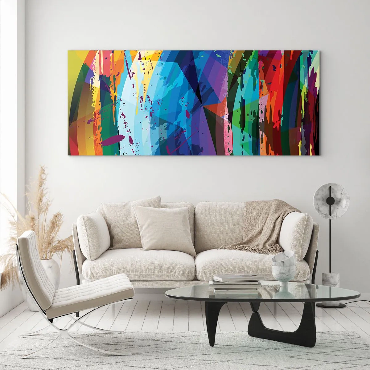 Obraz na szkle - Kolorowy zawrót głowy - 90x30 cm