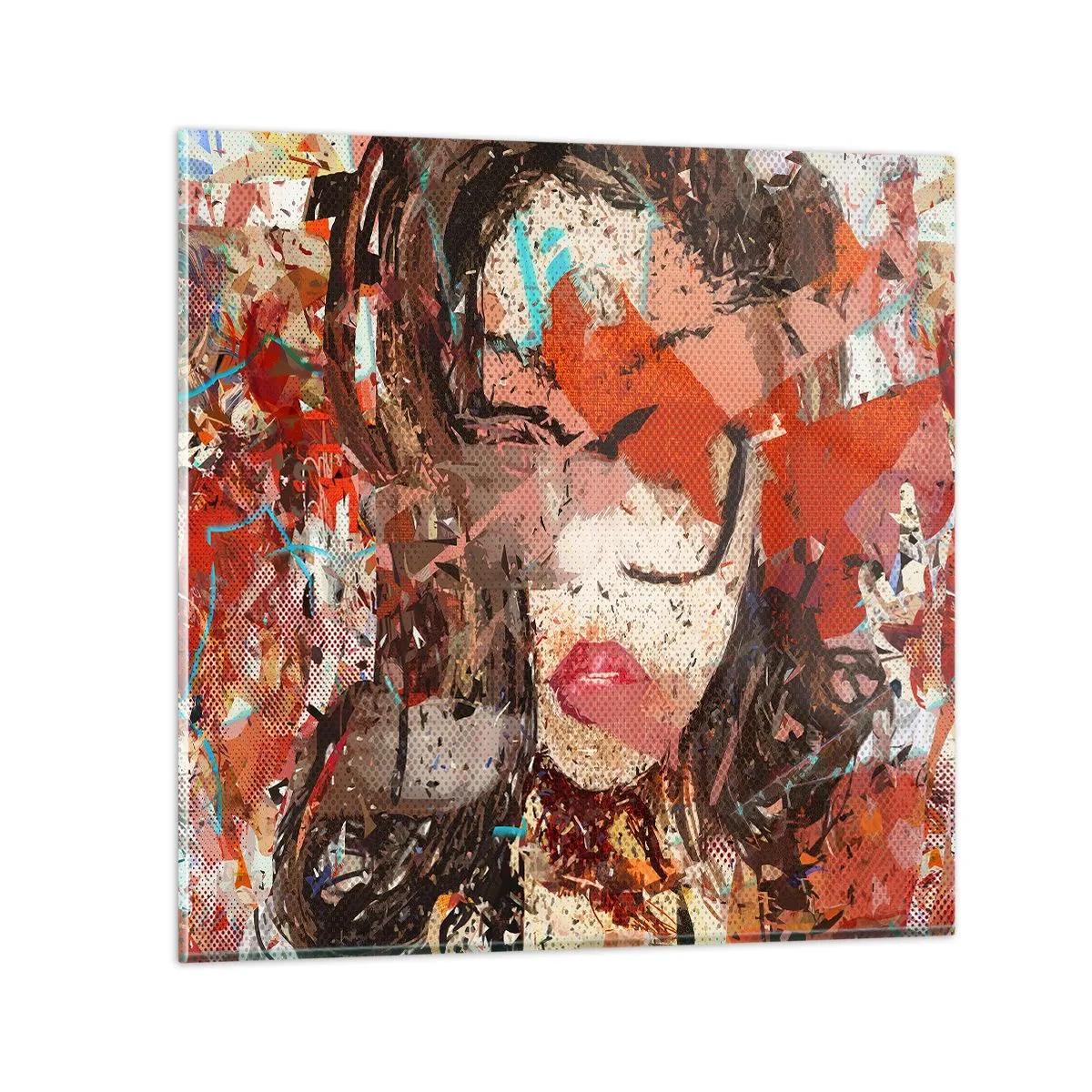 Obraz na szkle - Naprawdę, jaka jesteś, nie wie nikt - 50x50 cm