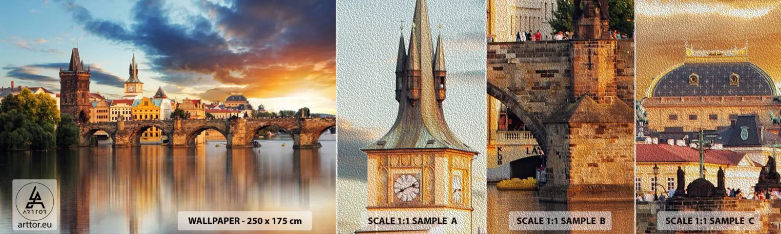 Fototapeta Próbka Premium Sand - Piękna od wieków - Miasto, Praga, Czechy - 100x30 cm