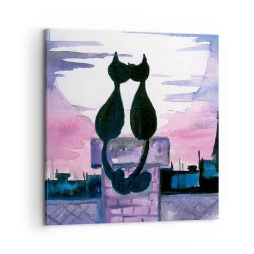 Obraz na płótnie - Rendez-vous pod księżycem - 50x50 cm