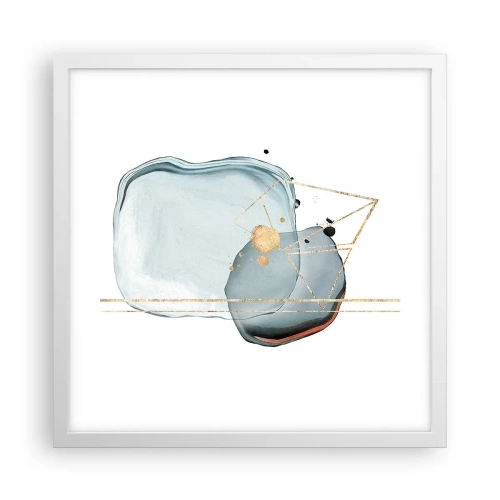 Plakat w białej ramie - Studium kropli - 40x40 cm