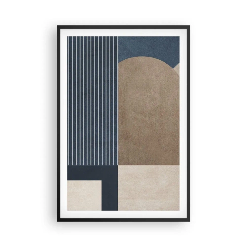 Plakat w czarnej ramie - Kompozycja prostoty i krągłości - 61x91 cm