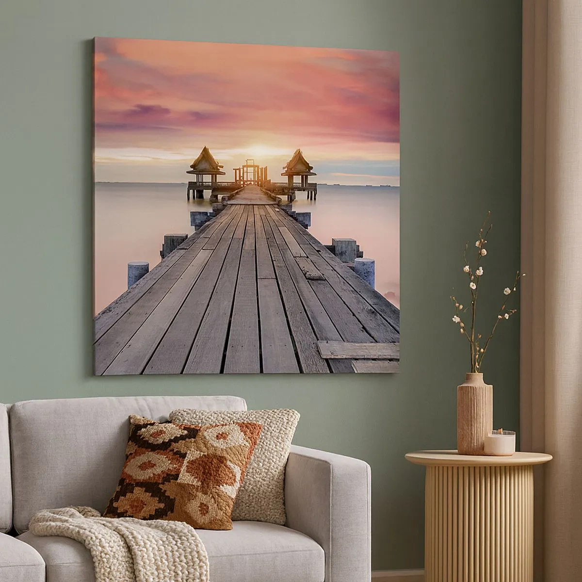 Obraz na płótnie - Zachód na wschodzie - 30x30 cm