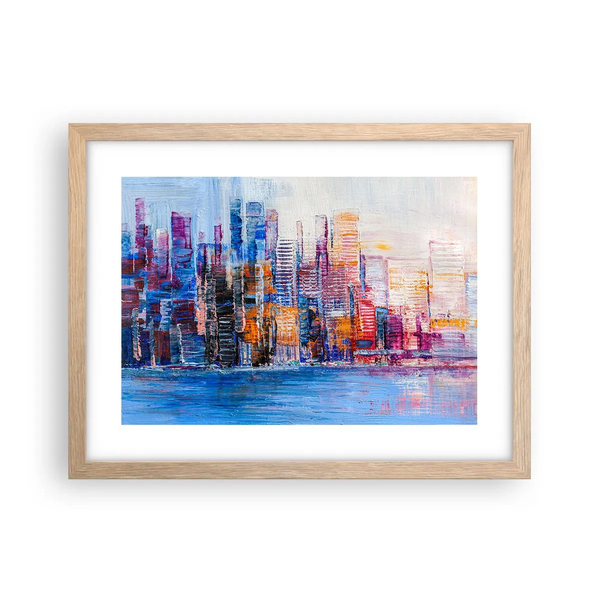 Plakat w ramie jasny dąb - Radosna metropolia - 40x30 cm