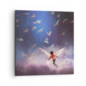 Obraz na płótnie - Trzeba mieć wyobraźnię i odwagę - 70x70 cm