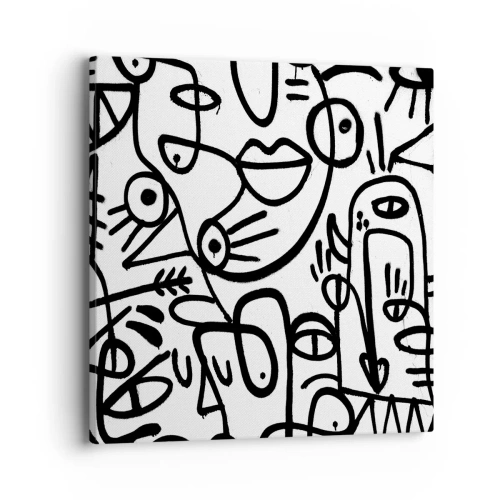 Obraz na płótnie - Twarze i miraże - 40x40 cm