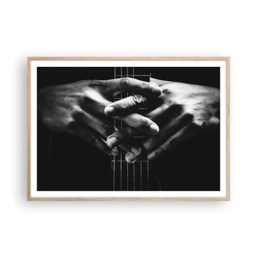 Plakat w ramie jasny dąb - Modlitwa artysty - 100x70 cm