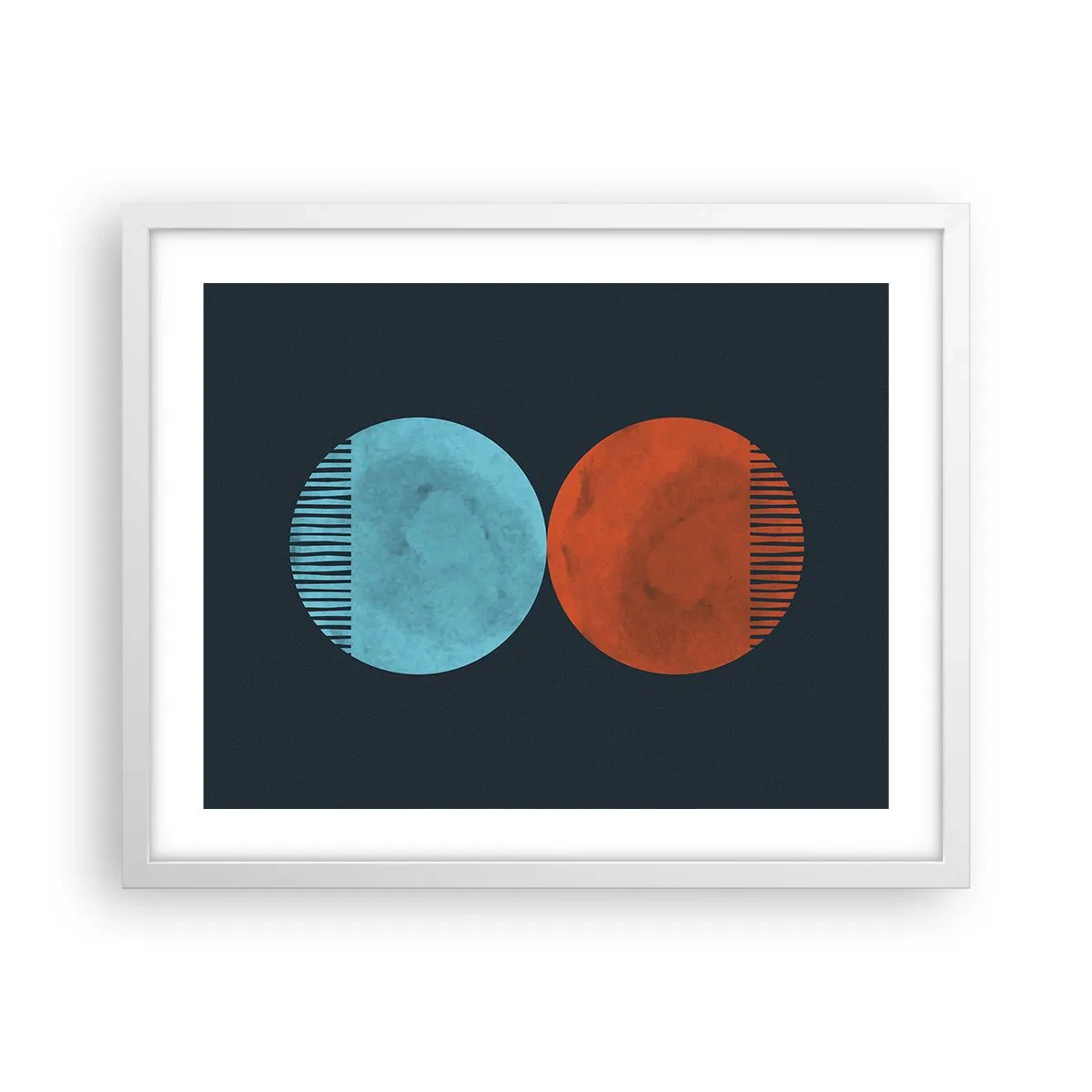 Plakat w białej ramie - Tylko geometria? - 50x40 cm