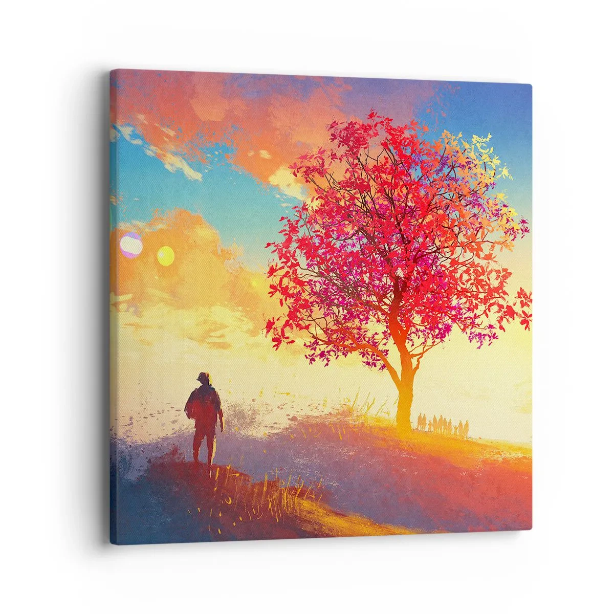 Obraz na płótnie - Pielgrzym u celu - 40x40 cm