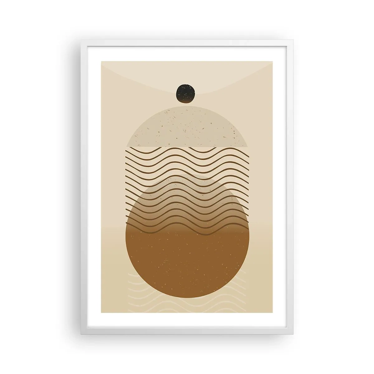 Plakat w białej ramie - O pochodzeniu figur geometrycznych - 50x70 cm