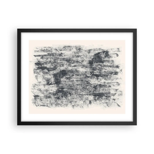 Plakat w czarnej ramie - Mglista kompozycja - 50x40 cm