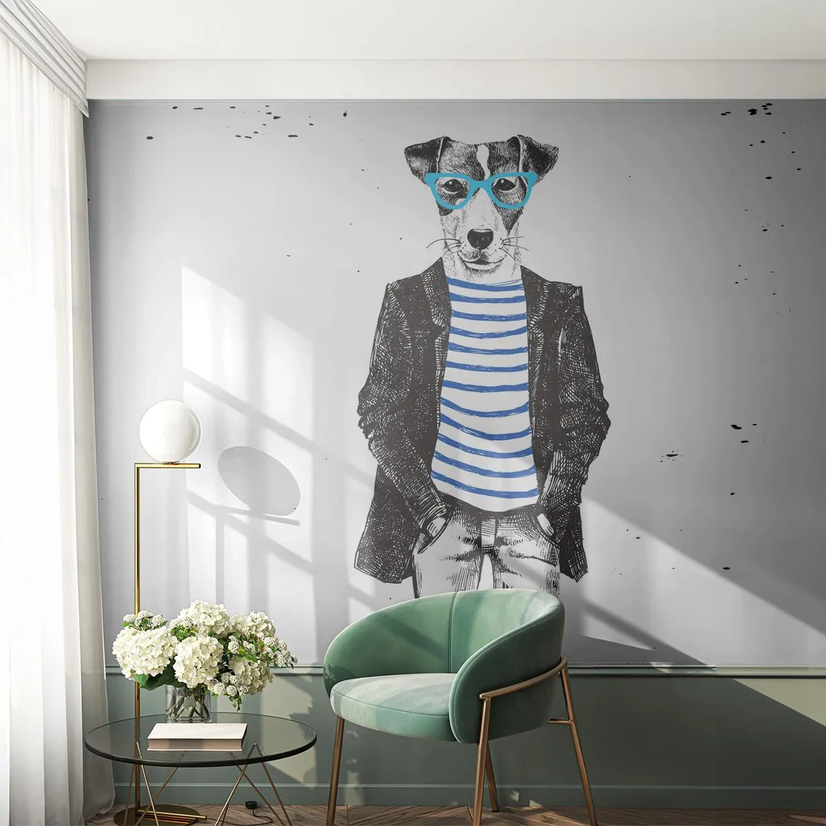 Fototapeta Samoprzylepna Deluxe Sticker - Na psa urok - Abstrakcja, Mężczyzna, Pies - 200x140 cm