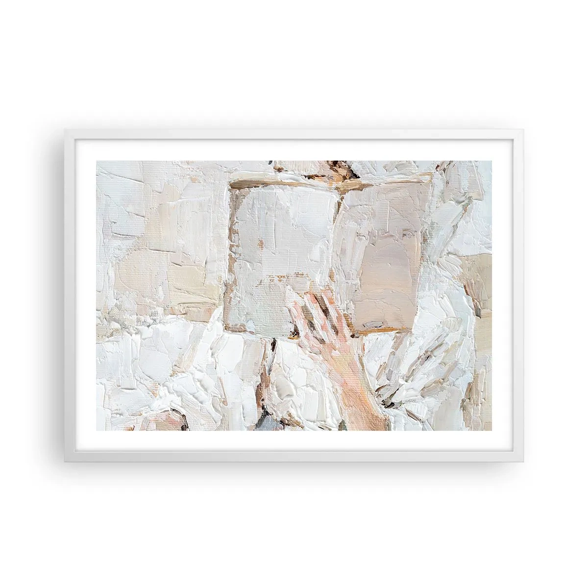Plakat w białej ramie - W innym świecie - 70x50 cm