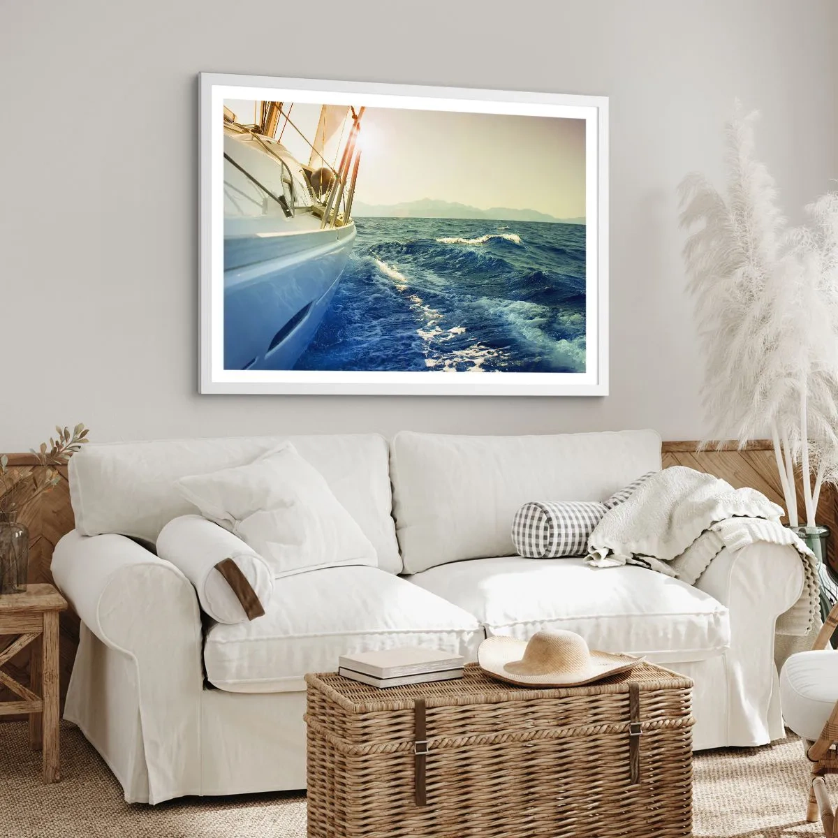 Plakat w białej ramie - Po przygodę - 40x30 cm