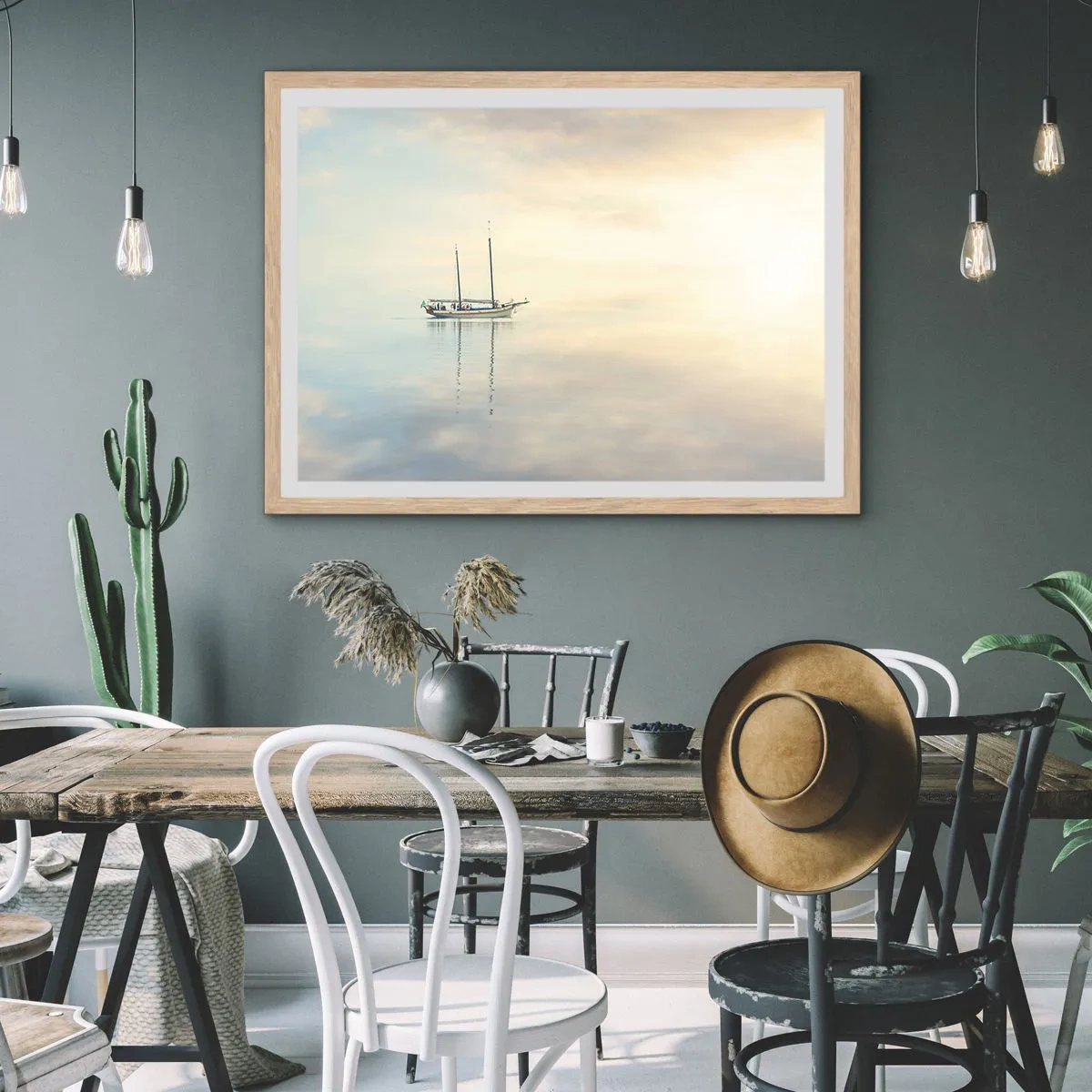 Plakat w ramie jasny dąb - W morzu ciszy - 50x40 cm