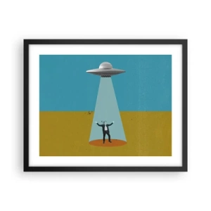 Plakat w czarnej ramie - Bliskie spotkanie - 50x40 cm