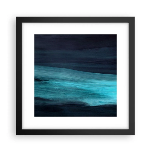 Plakat w czarnej ramie - Popłyń z nurtem - 30x30 cm