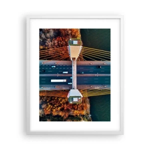 Plakat w białej ramie - ZA wodami, za lasami - 40x50 cm