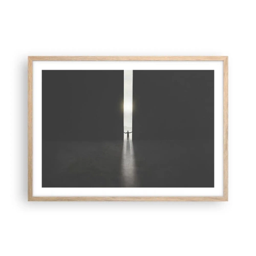 Plakat w ramie jasny dąb - Krok do jasnej przyszłości - 70x50 cm