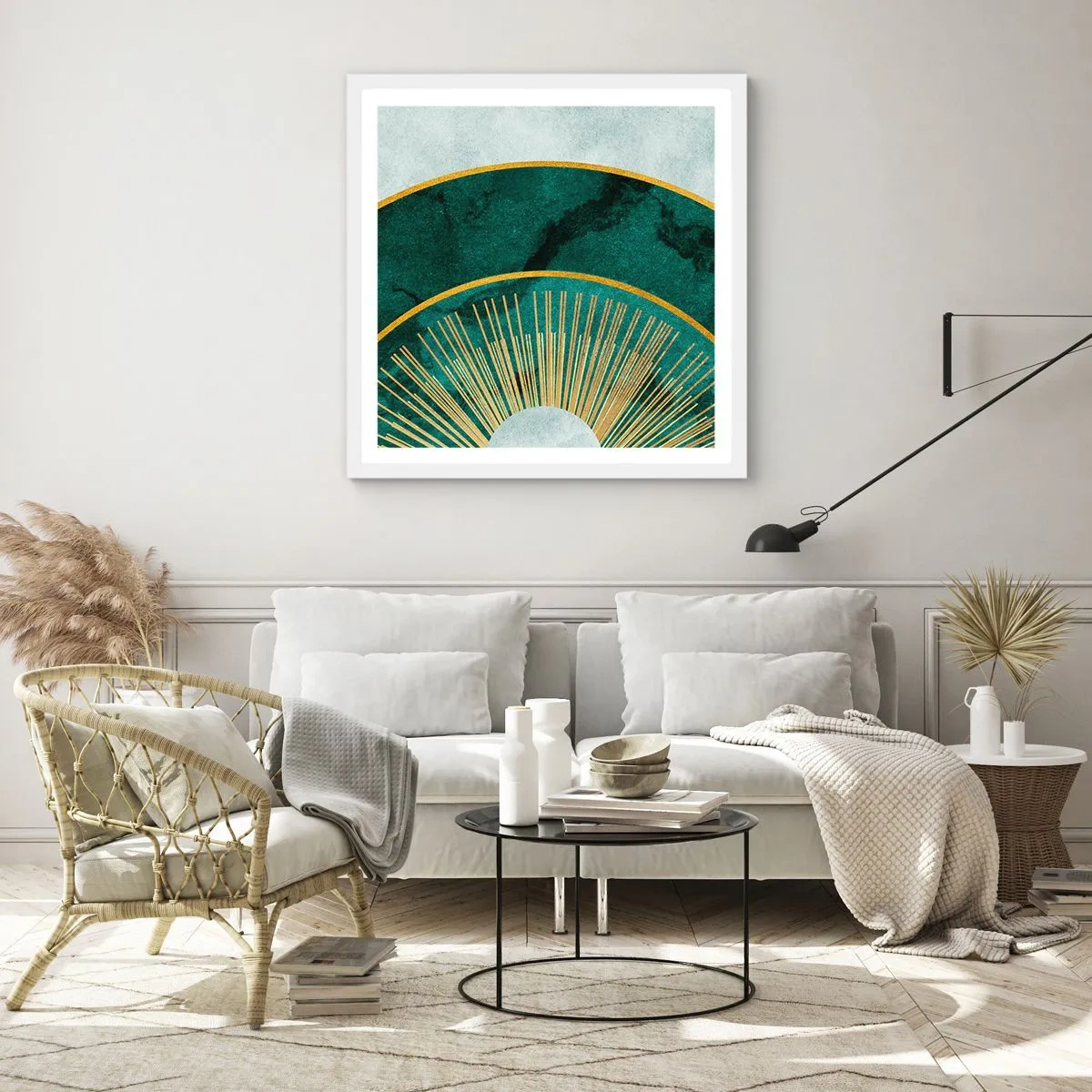 Plakat w białej ramie - Inny układ słoneczny - 40x40 cm