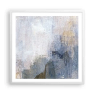 Plakat w białej ramie - Tony i akordy barw - 60x60 cm