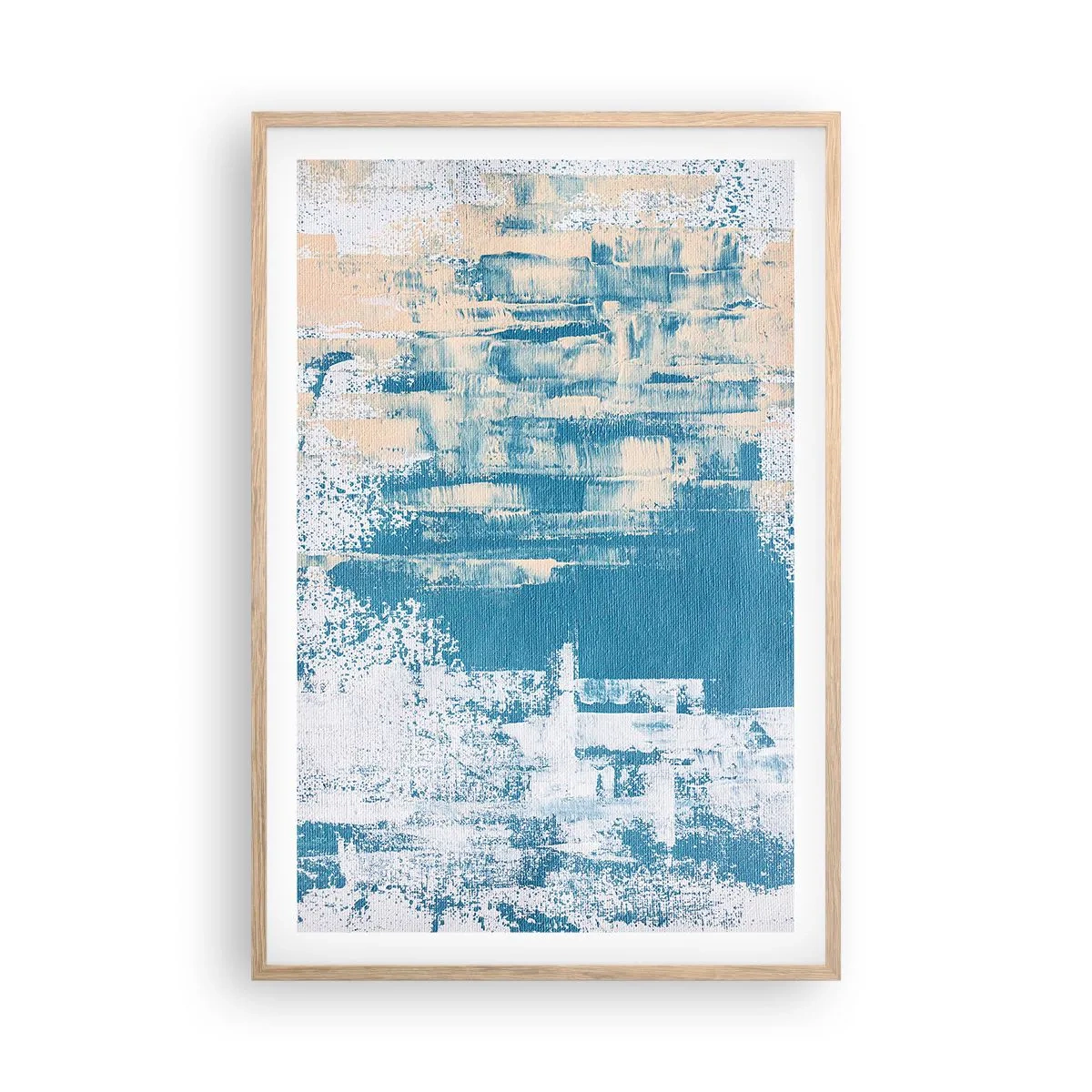 Plakat w ramie jasny dąb - Przez lodowy sopel - 61x91 cm