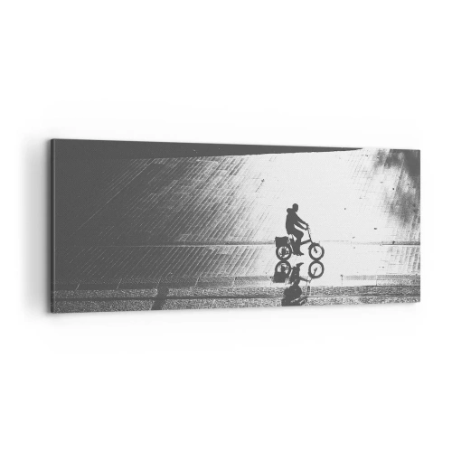 Obraz na płótnie - Przed siebie, przez miasto - 100x40 cm